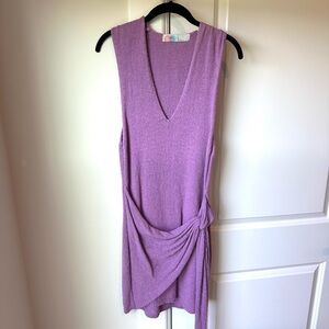 Free People Purple Asymmetrical Mini Dress
